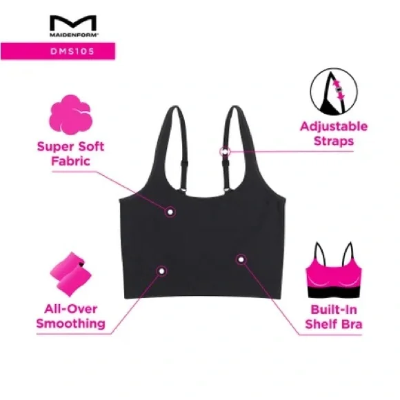 Maidenform XL Smoothing Seamless Cropped Cami - Picture 11 of 11